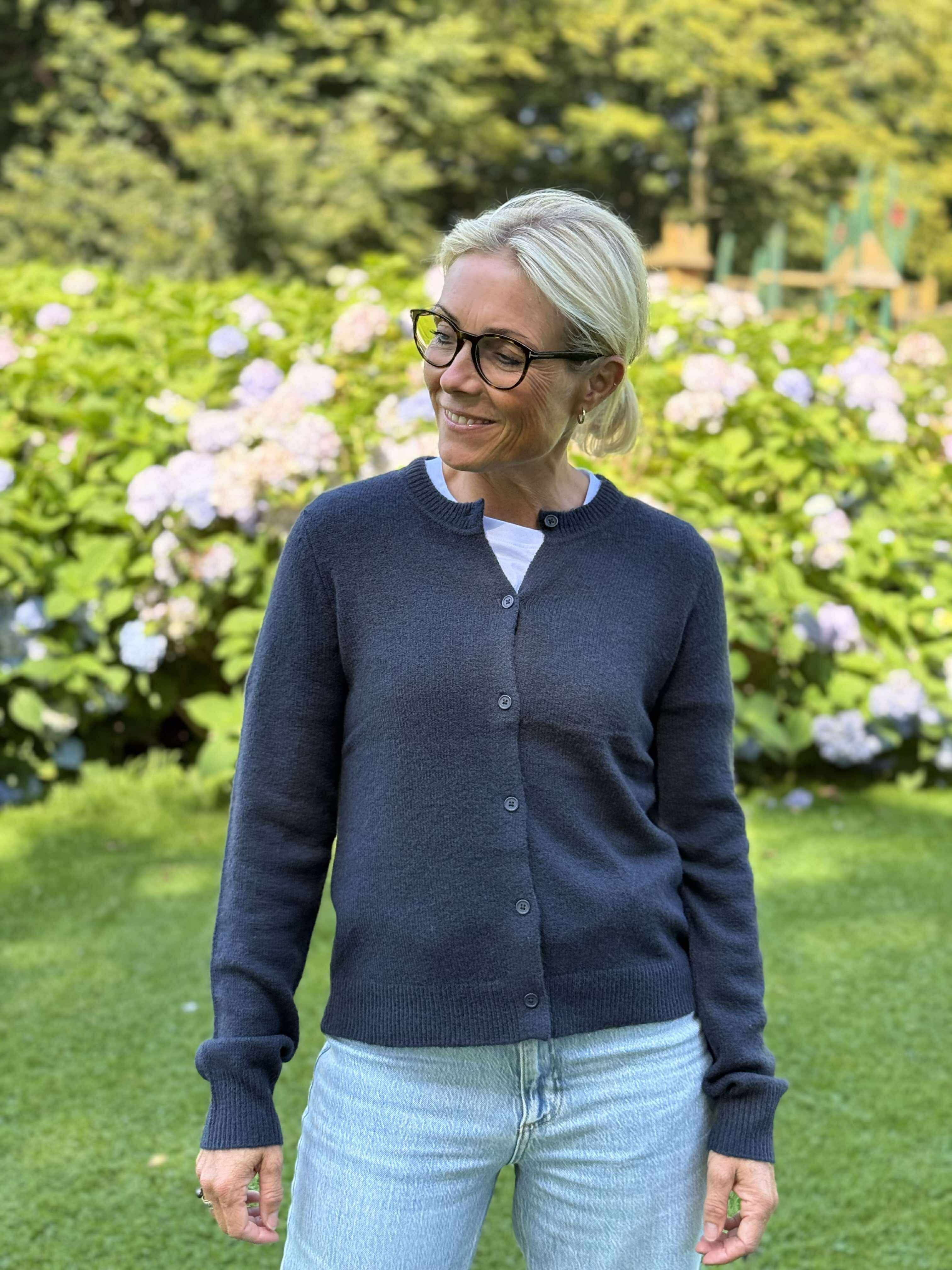 PCMALOU Knit Cardigan - Sky Captain